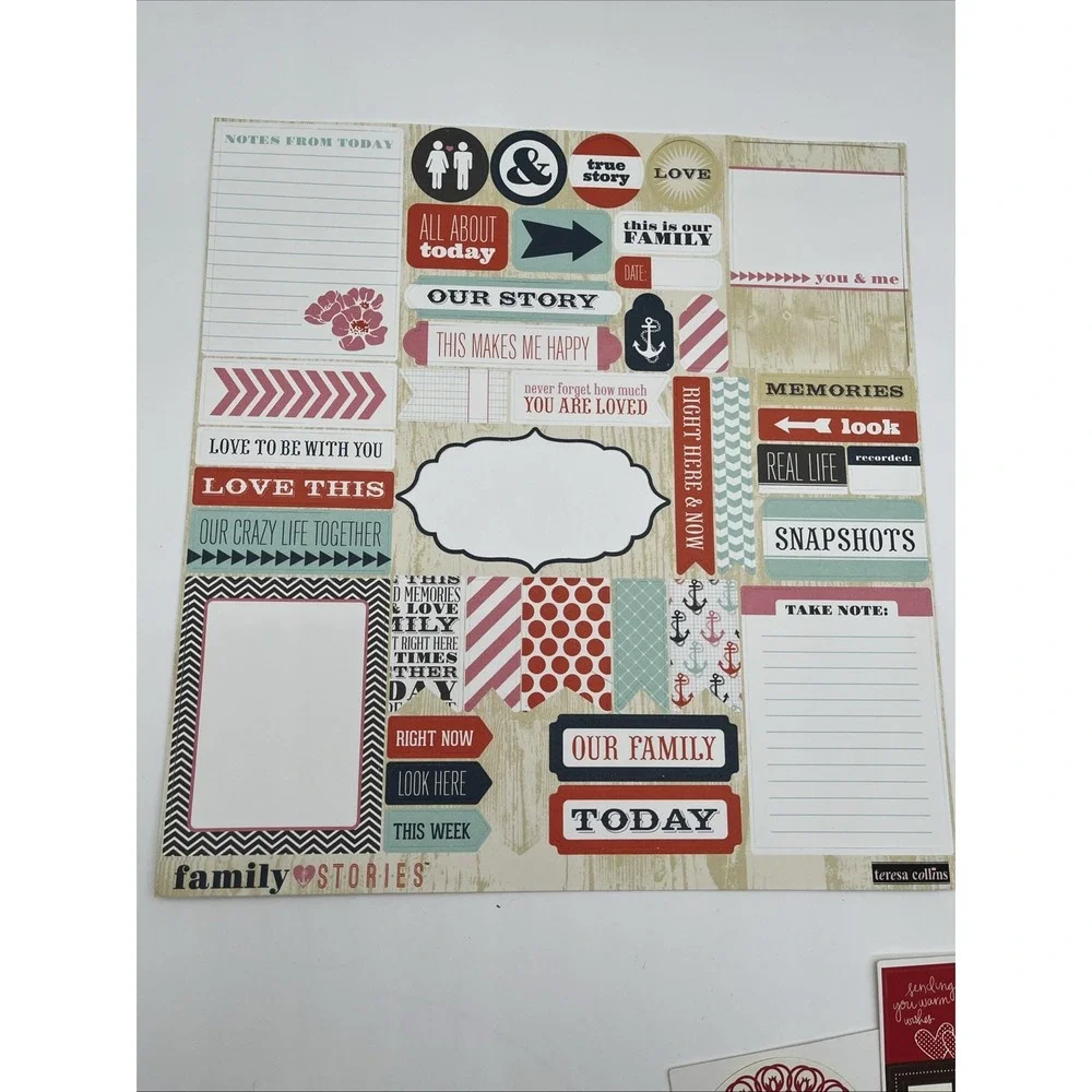Scrapbooking Destash Lot My Minds Eye Echo Park Teresa Collins Stickers Rubons